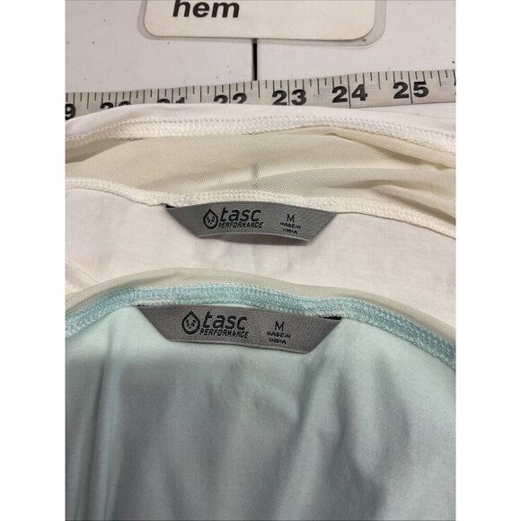 Lot of 2 Tasc Women’s Long‎ Sleeve Bamboo performance Shirt Size M White/ Blue - Picture 10 of 14